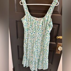 Derek Heart Green and Blue Floral Dress
